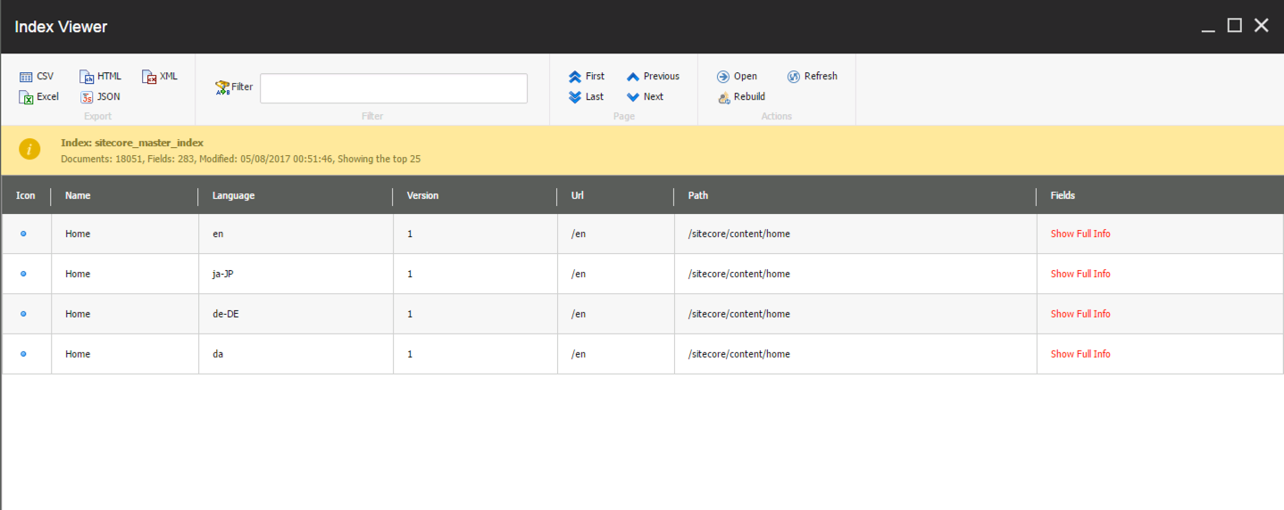 Sitecore PowerShell Index Viewer Grid